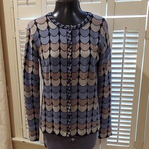 Scallop Pattern Cotton Sweater by intiwara Size S